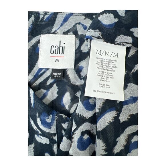 Cabi Blue Gray‎ Chiffon Tank Top Peplum Sz Medium - Picture 8 of 8